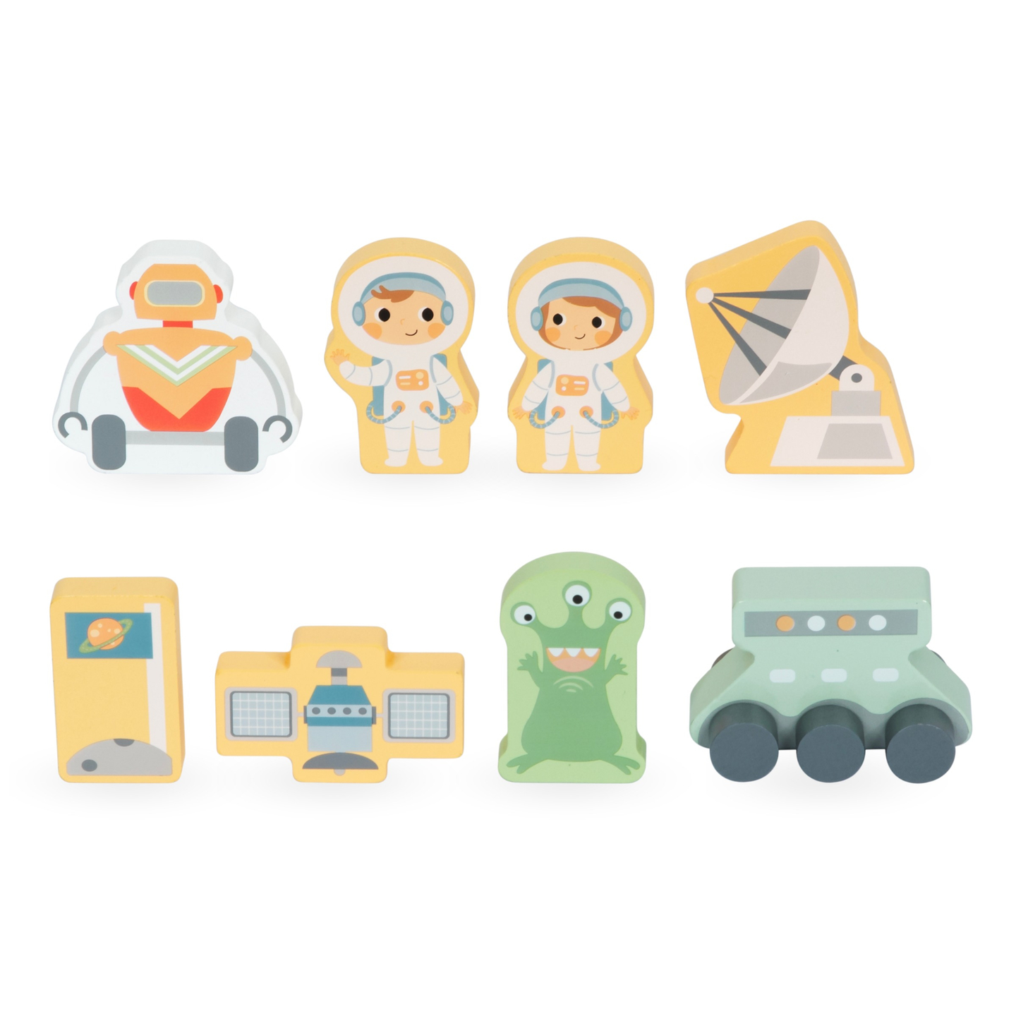 Didelė medinė kosminė raketa su liftu ir priedais - XXL