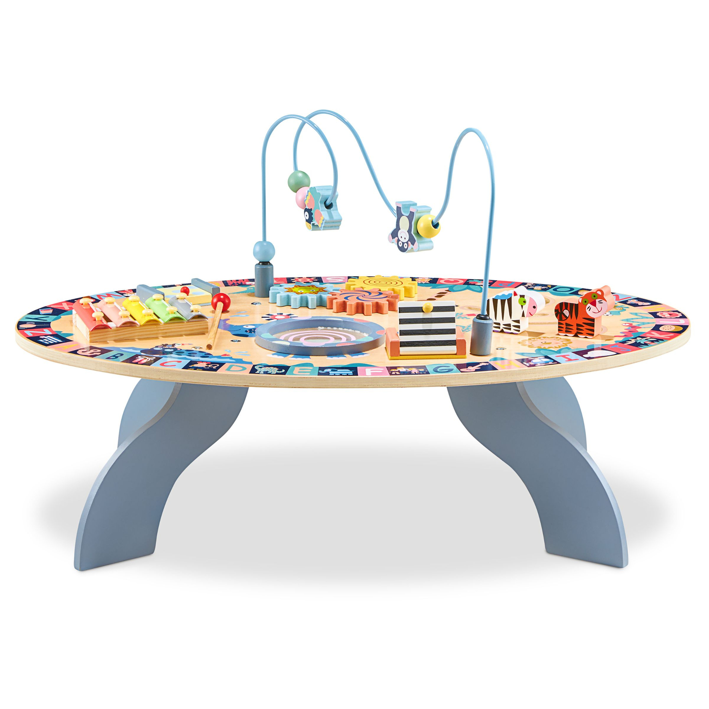 7in1 medinis mokomasis stalas, muzikinis, sensorinis
