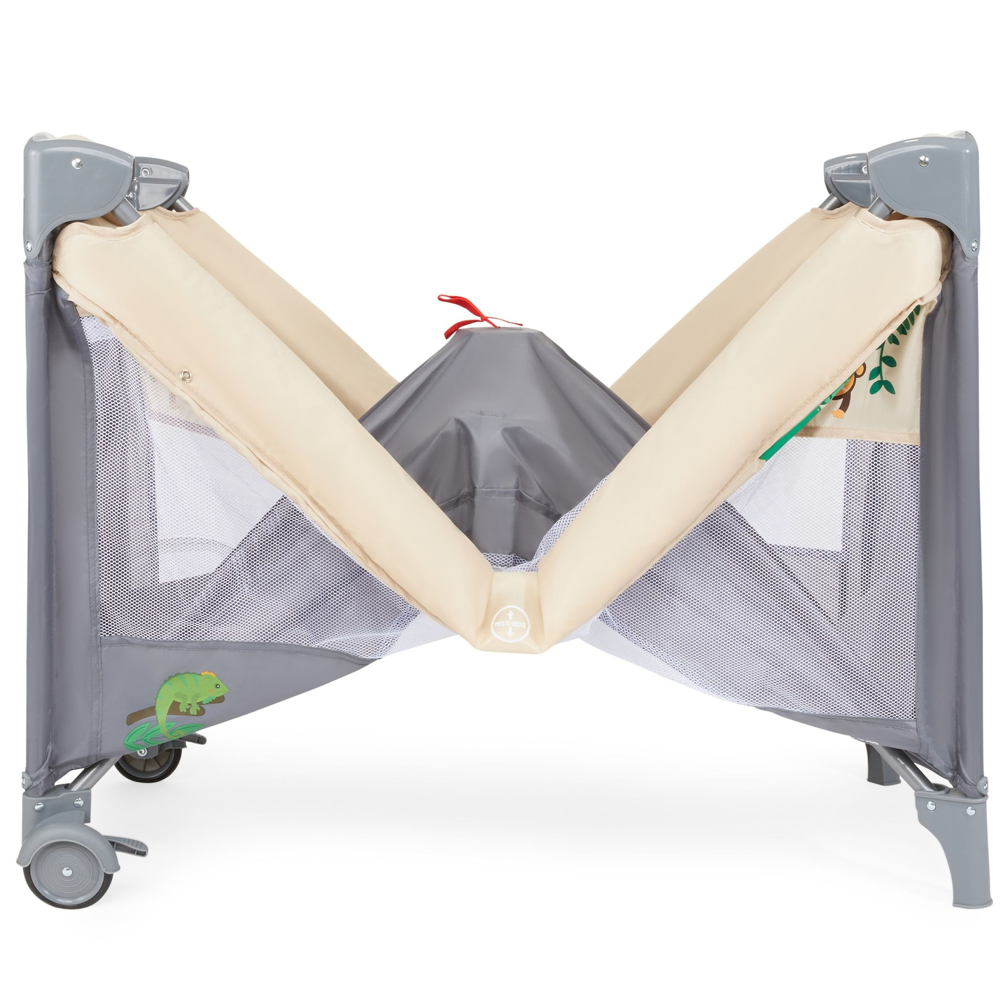 Kelioninė lovelė 0 - 36 m su persirengimo stalu + Moby-System HUXLEY maniežas