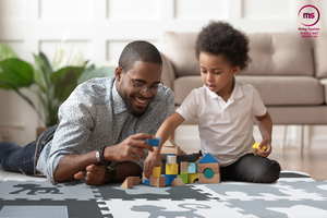 Putų kilimėlis XL 150 x 150 x 1 cm su apvadu - EVA putos - pilkos spalvos