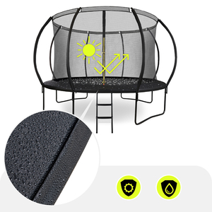 XXL sodo batutas vaikams HyperMotion - 366 cm 12FT - su kopėčiomis ir vidiniu tinkleliu - namams ir sodui - max 150 kg