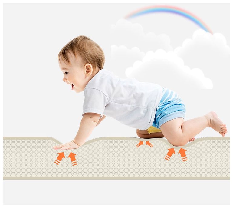 Dvipusis putplasčio kilimėlis XXL - ritinėlis 2 CM (kelias ir zigzagai)