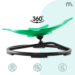 Mini vaikiška karuselė Žuvys - žalia spalva